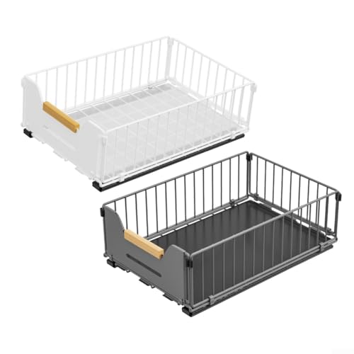Cesta extraíble negra de 37.5x24.5cm para organizar tu armario de cocina con estilo 4