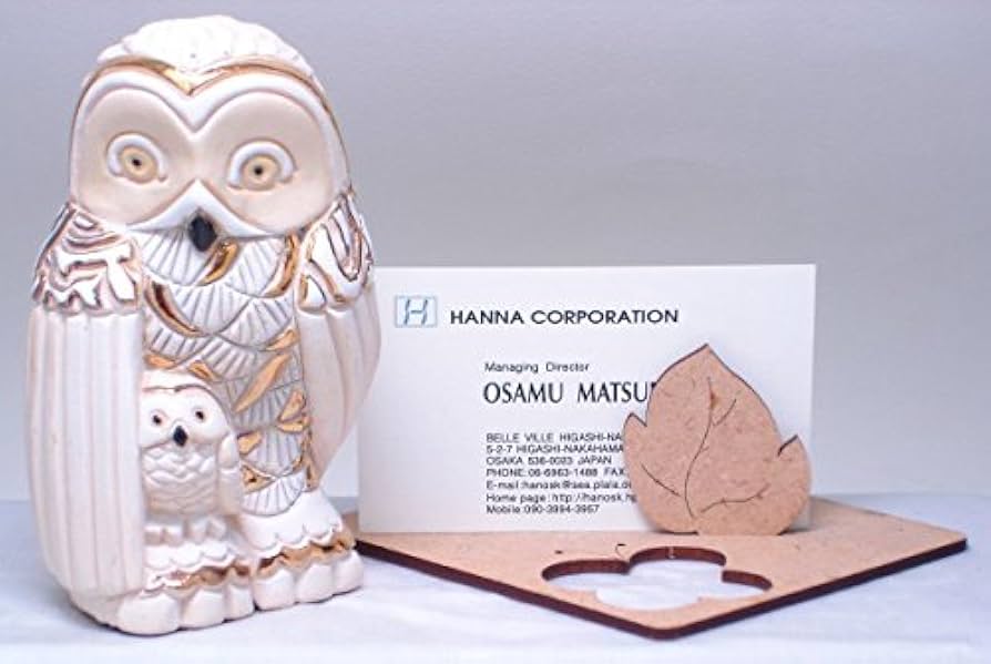 Amazon.co.jp: リンコナダ フクロウ親子 893 陶器 動物 置物 フクロウ