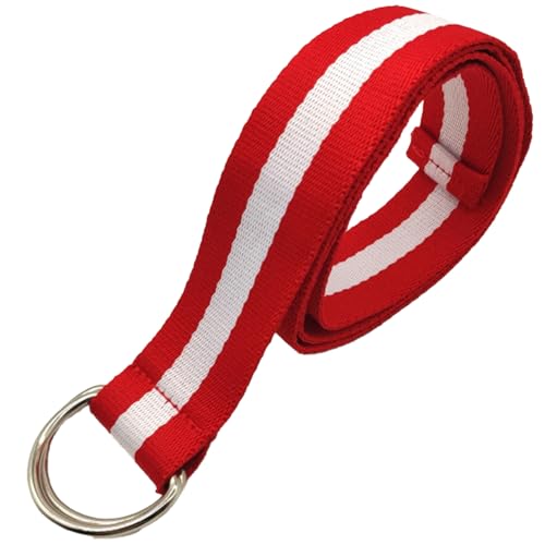 Stars and Stripes Bee Belt For Women D Ring buckle Canvas belt men Web Belts plus size red CHIC gift american style