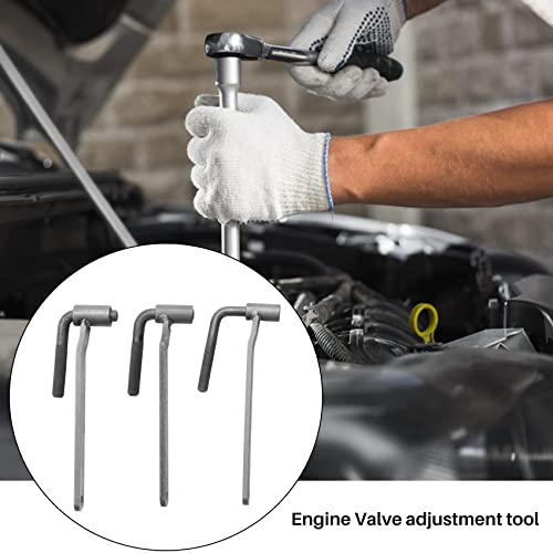 Iegefirm 5 StüCke/Set Universal Motorrad Motor Ventil Einstell Werkzeug Ventil Schrauben SchlüSsel 8-10 Mm T Typ Schrauben SchlüSsel 0,1-2 Mm FüHler Lehre