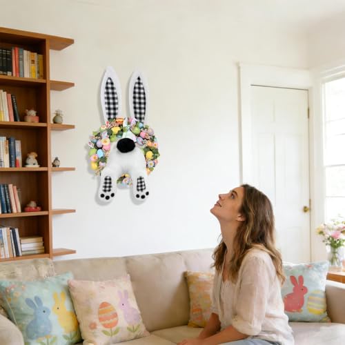Déco de Pâques lapin suspendre avec système d'attache rapide