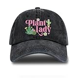 rofiowa Plant Lady Adjustable Washed Cotton Baseball Cap, Funny Retro Trucker Hat for Women Mom Wife Grandma Plant Lover, Retirement Birthday Mother's Day for Plant Mom