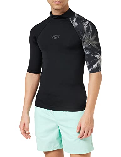 BILLABONG Licra de Manga Corta con Protección Solar UPF 50 Hombre Negro M