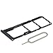 Produktbild MMOBIEL Dual SIM Kartenhalter Kompatibel mit Samsung Galaxy A70 2019 - SIM Card Tray Schlitten - Inkl. SIM Pin - Schwarz