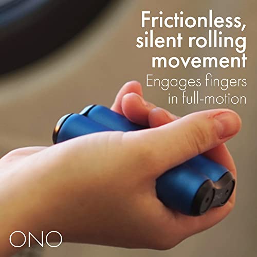 Image of ONO Roller - Handheld Fidget Toy for Adults | Help Relieve Stress, Anxiety, Tension | Promotes Focus, Clarity | Compact, Portable Design (Sapphire, Full Size - Aluminum)