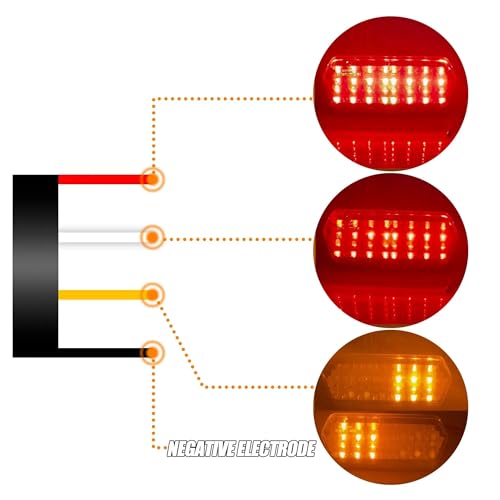 Piloto trasero LED de moto de 12V con intermitentes para MSX125 y CBR650F 5