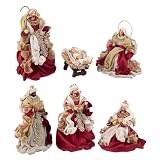 6 figure Magie di Natale Natività completa in tessuto \