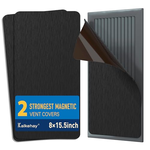 2 Pack High Strength Magnetic Vent Covers for Home Floor, Wall and Ceiling, 8x15.5 Inches Metallic Magnet Air Vent Cover for Steel Registers, RV, HVAC