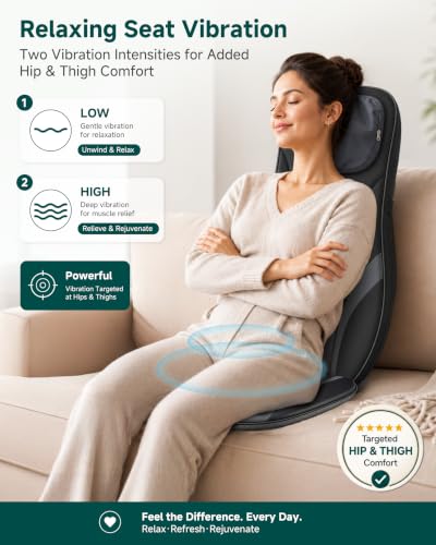 Image of Snailax Shiatsu Back Massager, Massage Chair Full Body