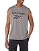 Reebok - Canotta sportiva da uomo, senza maniche, per allenamento e allenamento, da palestra, Uomo, Carbone Heather Gladiatore, X-Large