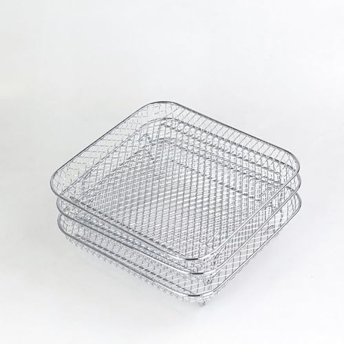 Grille de friteuse support empilable accessoire acier inoxydable cuisine four carré - 6