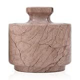 MARBLOUS KRAFTS Zuckerstreuer aus edlem Marmor 7,6 x 7,6 cm, einfacher Salzstreuer mit Deckel (Marinara), MK-SCS-01