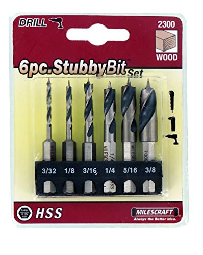 Forets stubby Milescraft 2300 mèches à bois courtes de précision - 3