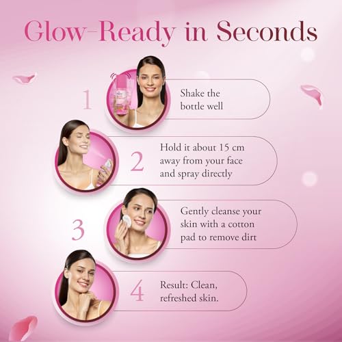 Image of Nisha Professional Refreshing Face Cleanser With Organic Rose Water 120ml | Gulab Jal Cleansing Water For All Skin Types | For Women & Men | Alcohal Free | Cleanse, Refresh & Moisturize