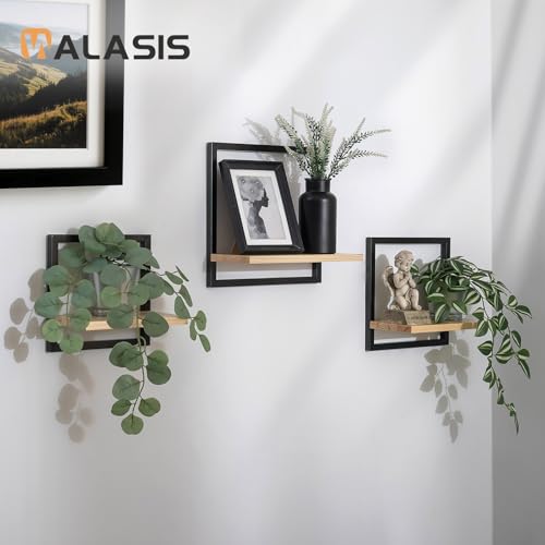 Wandregal Holz Wanddeko Wohnzimmer, 3er Set Kleines Regal Wand – Bild 5