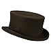 Men's Top Hat Wool Felt Hat - Brown XL