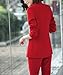 LISUEYNE Women’s Two Pieces Blazer Office Lady Suit Set Work Blazer Jacket and Pant Red