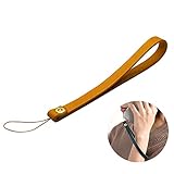 HIGHCAMP ハンドストラップ 本革 イタリアンレザー エルバマット ストラップ 手首 スマホ 携帯 落下防止 革 レザー ロング 日本製 【カラー マスタード】