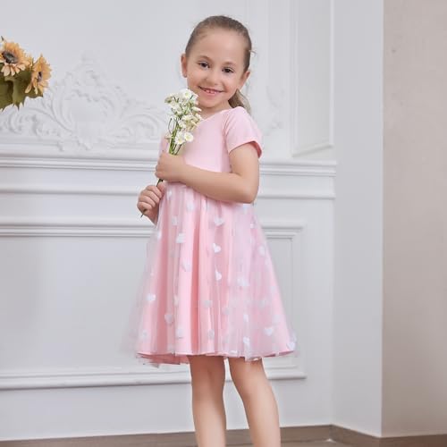 Fashion Girls Dresses Cotton Short Sleeve Summer Dress A-Line Cute Midi Casual Sundress Spring Casual Dress4