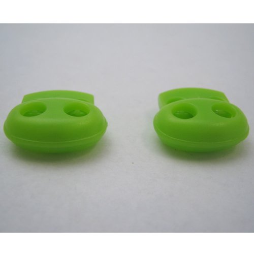 2 Shoe Lace Shoelace Buckle Rope Clamp Cord Lock Stopper Run Sports Fluo Green ! #TOP3