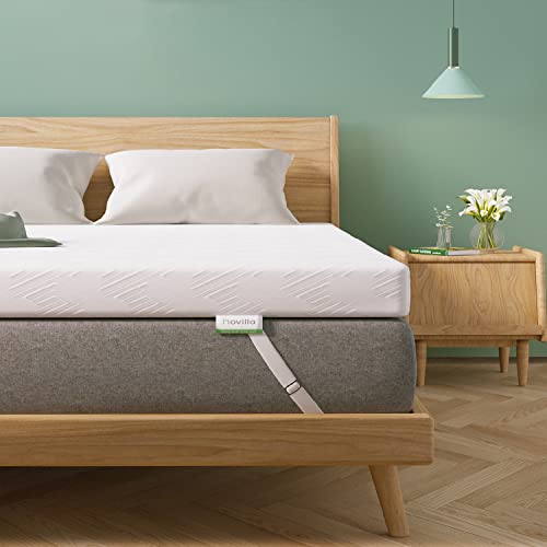 Novilla 2 Inch Gel Memory Foam Mattress Topper for Cooling Sleep & Pressure Relieving, Soft Mattress Topper Full Size with Breathable Bamboo Cover,Full Size, Yozora