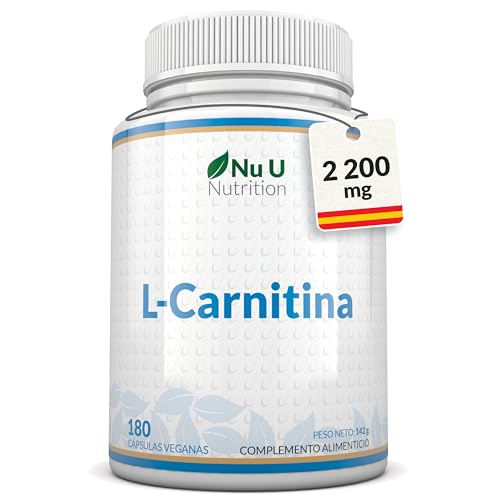L-Carnitina 2200mg - 180 Cápsulas Veganas de Alta Potencia - Con ...