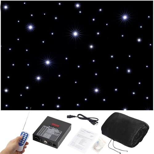 Toile de Fond de Scène à LED, Toile de Fond de Rideau de Lumière étoilée, Toile de Fond D'étoile de Scène à LED avec Contrôle DMX 512, pour Groupe de...