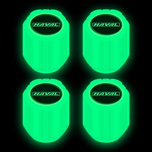 OscitY 4 Pcs Auto plastic Tyre Valve Caps, For Haval XY H6 H2 H7 H8 H9 H5 H1 DARGO H6 M6 Red Rabbit F7X Tire Leak-Proof Dust Corrosion Resistant Car Protection Accessories