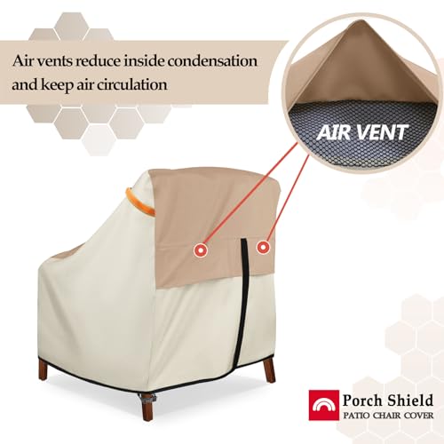 Porch Shield Patio Chair Covers - Waterproof Outdoor Lounge Deep Seat Single Lawn Chair Cover 2 Pack thumb #4
