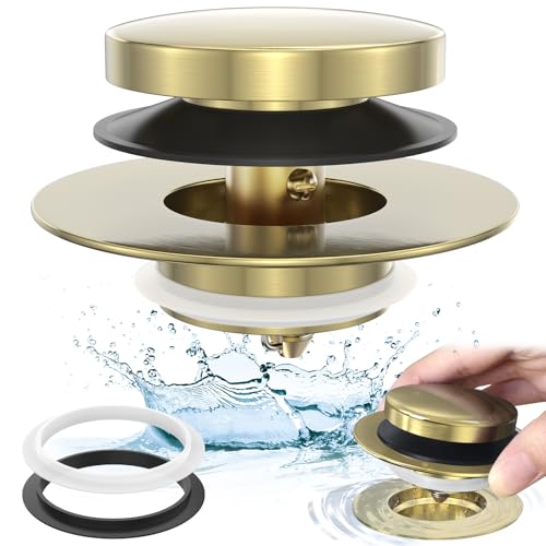 Citymoor Bouchon de Baignoire Universel Pop-up doré...