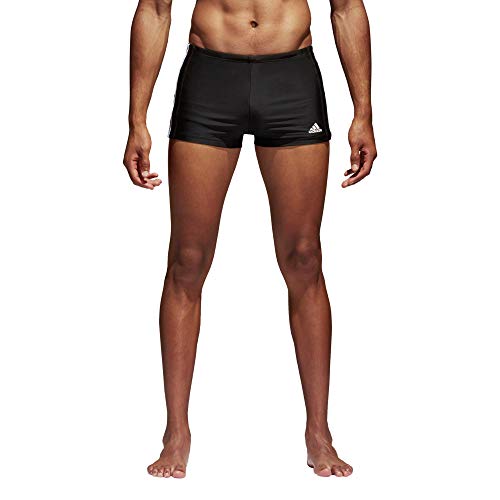 adidas Herren Fitness 3-Streifen Badehose, Schwarz (Black/White), 7