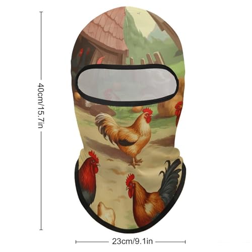 Balaclava Mask for Men Balaclava Ski Mask Roast Chicken Hen Farm Winter Face Mask Face Cover for Cycling miniatura 2