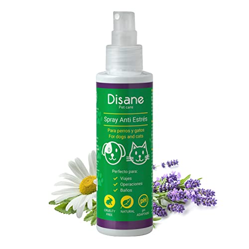 DISANE Spray Antistress Naturale per Cani e Gatti |125ml | Effetto calmante per Cani e Gatti | Rilassanti Naturali | Allevia Lo Stress e l'ansia