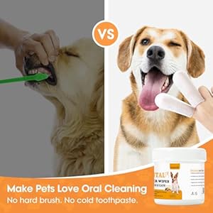   Teeth-Cleaning-Finger-Wipes-Dog-Dental-Wipes-Reduce-Plaque-Tartar-Freshen-Breath-Safe-Natural-Pet-Dental-Wipes-for-Dogs-Teeth-Portable-Dog-Tooth-Wipes-for-Cats50-Ct-Chicken-Scent