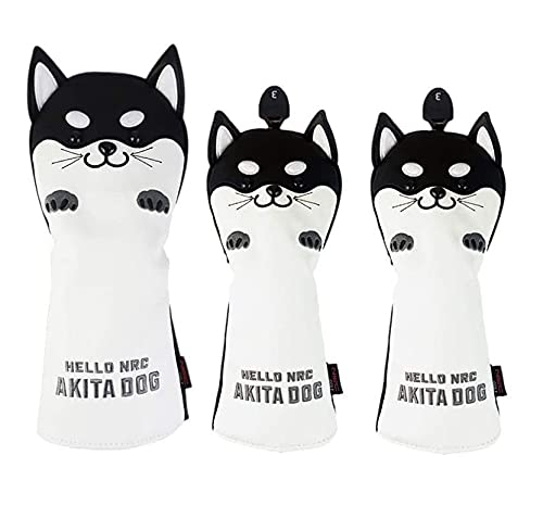 ゴルフカバー ヘッドカバー クラブセット ドライバー用カバー 440cc 460cc用カバー ウッド用カバー ユーティリティ用 UT用カバー 3点セット 4点セット 防水仕様 動物デザイン