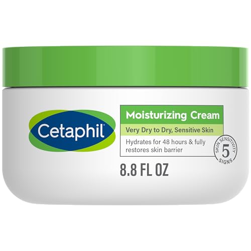 Cetaphil Face & Body Moisturizer, Hydrating Moisturizing Cream for Dry to Very Dry Sensitive Skin, NEW 8.8 oz, Fragrance Free