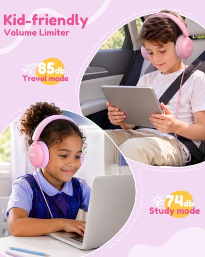 Image of Acer OHW355 Kids Headphones with Cord for School,Over Ear Wired Headphones