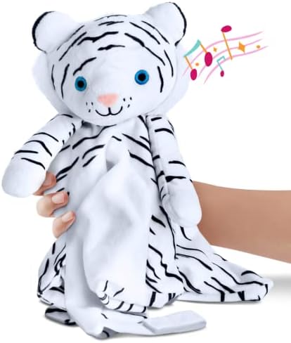 Baby Sleep Soother Lovey - White Noise & Lullaby Security Blanket- Reduce Night Time Wake Ups- Help Kids Go to Sleep Faster - Stay Asleep Longer - for Restless Kids- Easy to Use- Increase Moms Sleep