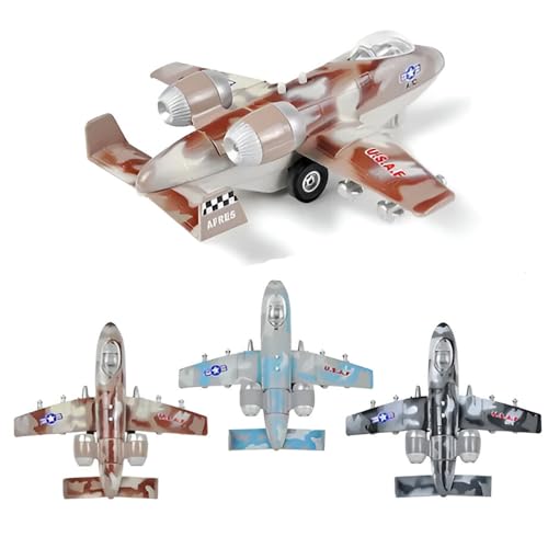 Image of DEUSON ECOM Airplane Toys for Kids Diecast Airbus Aeroplan Aircraft Scale Model Light Sound Pullback