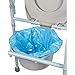 Carex Premium Commode Liners 24 Pack, Leak Proof - Fits Most Commodes, with Absorbent Powder, Holds 2 Quarts Liquid, Disposable, Blue