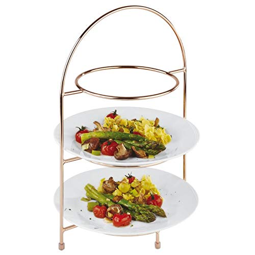 Présentoir de service Paderno avec revêtement cuivré ultra stable