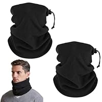 ZZRSYJ 2 Stück Polar Fleece Halswärmer, Winter Winddicht Multifunktionstuch, Einstellbar Schlauchschal, Thermal Fleece Halten Sportschal, Herren Damen Halstuch, Für Laufen Skifahren Radfahren