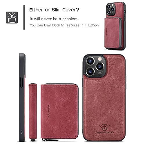 Étui portefeuille 2 en 1 pour iPhone 13 en cuir amovible