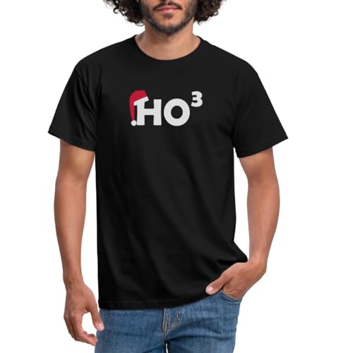 Spreadshirt Christmas Humour Ho Ho Ho Men's T-Shirt, M, Black