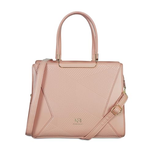 Image of NFI essentials Satchel Bags Ladies Purse Handbag Premium Women Shoulder Travel Bag for Work Gifts for Wife /Mother /Sister Stylish Office College Party Bag