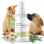 DBLabo Spray Anti Prurito per Cani e Gatti 250ml | Lenisce Fastidio, Prurito e Dermatite Cane e Gatto | Formula Naturale a Base di Aloe Vera, Camomilla e Rosmarino | Sicuro, Vegan per Tutte Le età