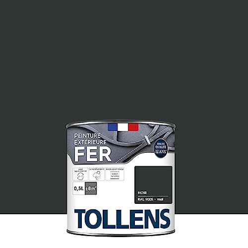 Tollens - Peinture extérieure fer 2 en 1 - Ultra Résistante - Protection antirouille - Laque Riche en Résine - Sans Sous-Couche - Entretien Facile -...