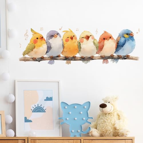 Vinilo decorativo Birds, impermeable y removible, 60x20 cm miniatura 1