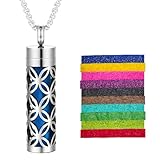 NECXON Collier avec huiles essentielles, Pendentif diffuseur pour Femmes et Hommes avec 10...