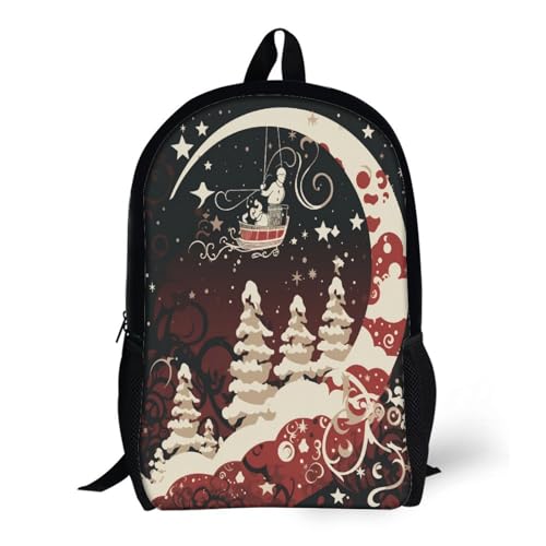 Sac à dos d'école motif de Noël 3D grand format 43,2 cm fille et garçon - 6